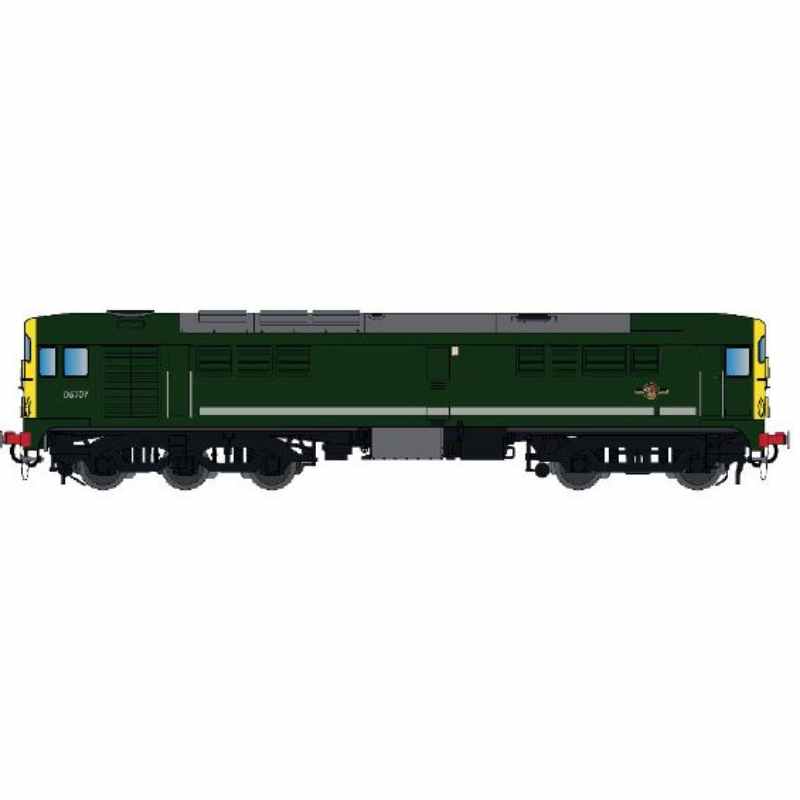 Rapido N Gauge Class 28 D5707 BR Green With Full Yellow Ends - DCC Ready
